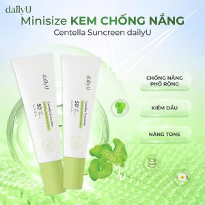 Kem Chống Nắng dailyU Centella Sunscreen nâng tone tự nhiên, cấp ẩm kiềm dầu  8g